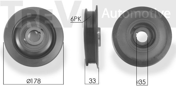 TREVI AUTOMOTIVE skriemulys, alkūninis velenas PC1018